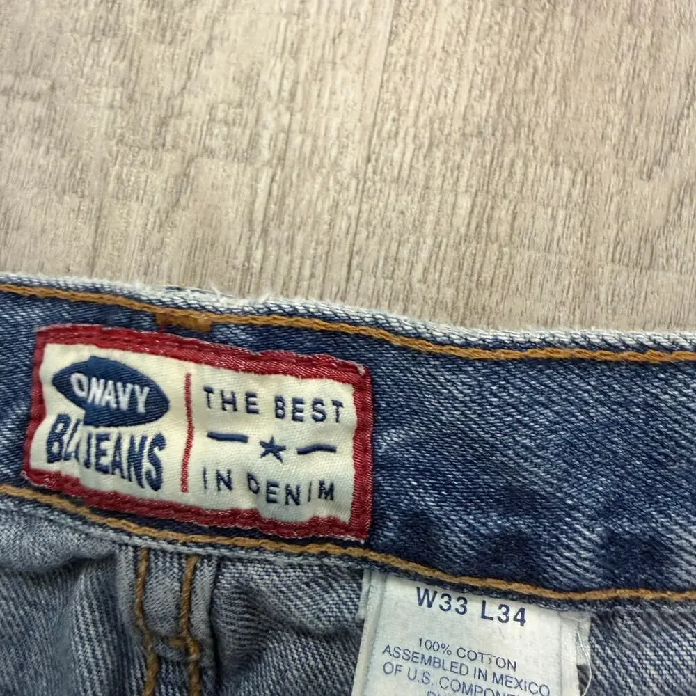 Vintage Old Navy Blue Jeans Men's 33x34 Medium Wash Denim y2k 10